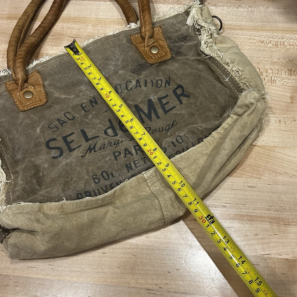 Myra Bags Canvas Hand Bag Sel De Mer Upcycled Purse - Picture 6 of 9